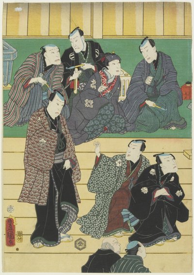 Rehearsal of a Kabuki Play by Utagawa Kunisada